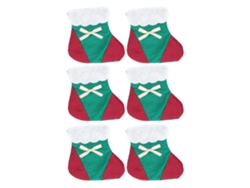 Mali meia de Natal Decorativa para Utensílios de Mesa Sustentador de Pratos Xmas Festivo Verde Médio