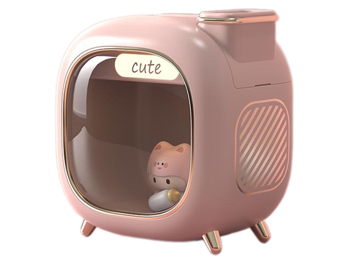 Humidificador Digitallab Mini Cartoon, compatible con aromaterapia, recargable (rosa)