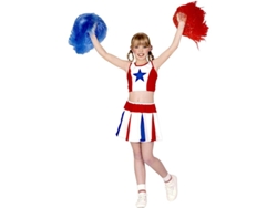 Disfraz de Animadora estrella tricolor para niña