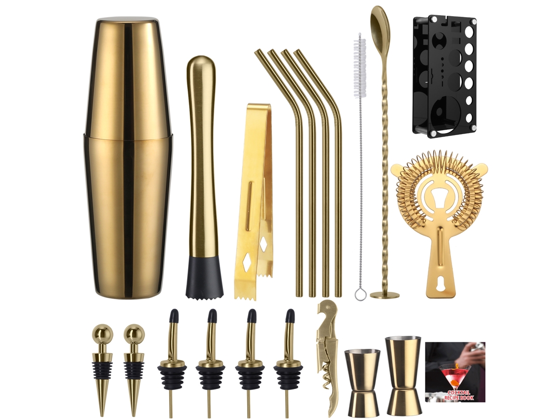Kit De Barman: El Set Perfecto Para La Mejor Experiencia De Bar - Regalo Divertido - Digitallab Dorado