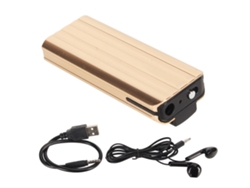 Gravador De Voz Portátil Mini Hd Com Redução De Ruído Gravação Por Voz Ativa 32gb Dourado