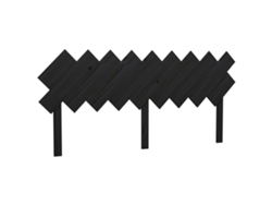 Cabecero de cama 178x3x80,5 cm Pino macizo Negro MAISON EXCLUSIVE