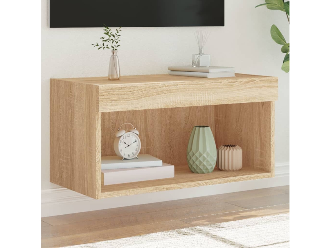 Mueble de TV | Mueble de TV | Mueble de TV con luces LED 60x30x30 cm Roble Sonoma
