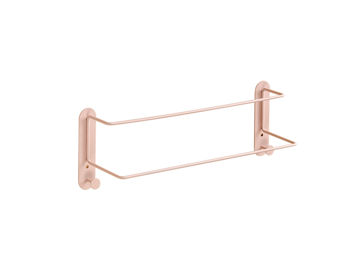 Toallero doble, acero inoxidable, anti-morado, montaje en pared, baño, rosa