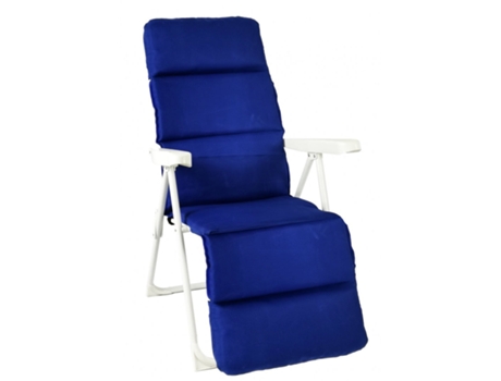 Sillon Acolchada Silla Plegable y Reclinable con 5 Posiciones Ajustables 73X58X107CM Azul SELEOK