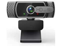 Cámara web para PC con micrófono, 1080p FHD, cubierta de privacidad y soportes, Yizhood Plug and Play, USB (negro)