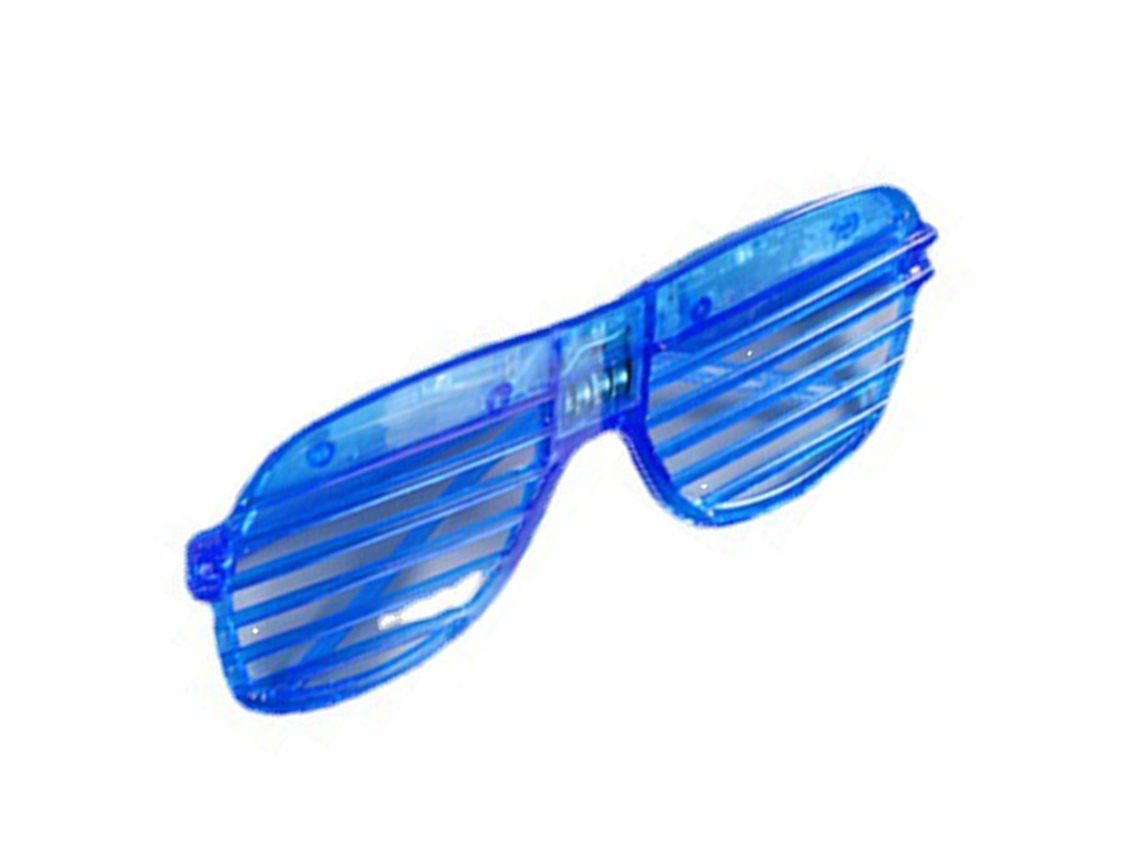 Gafas De Sol Led Que Brillan En La Oscuridad Para Fiestas De Halloween - Gafas De Sol Azules Con Persianas