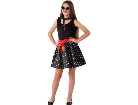 Disfraz de Niña ATOSA Vestido negro de los años 60 (Tam: 7-9 años)