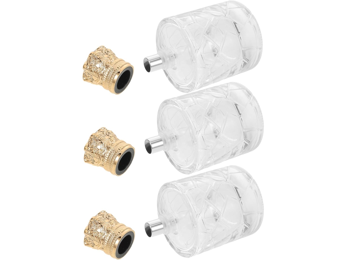 3 Pièces Lot De Flacons Vaporisateurs Rechargeables Verre Transparent Atomiseurs Parfum Voyage Av...