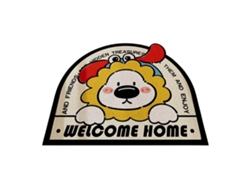 Felpudo Con Diseño De Oso Adorable, Antideslizante, De Pvc Lavable, Para La Entrada De Casa, Amarillo, 40x60cm