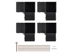 Kit de soporte para pérgola Succebuy de 2 x 2 pulgadas, 3 vías, 2,6 x 2,6 pulgadas, 4 piezas