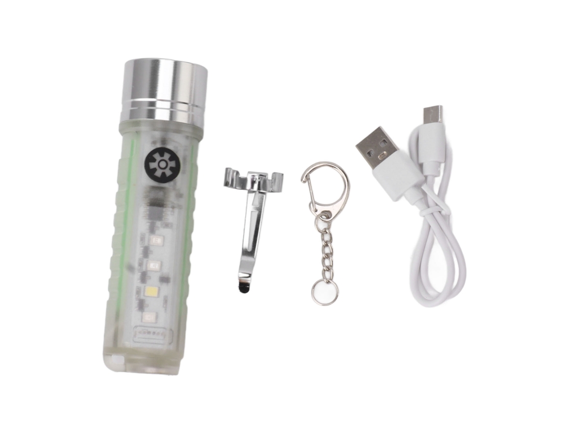 2026-linterna Mini Llavero Usb-c Recargable Impermeable Ip65 Led Pequeña Para Llavero