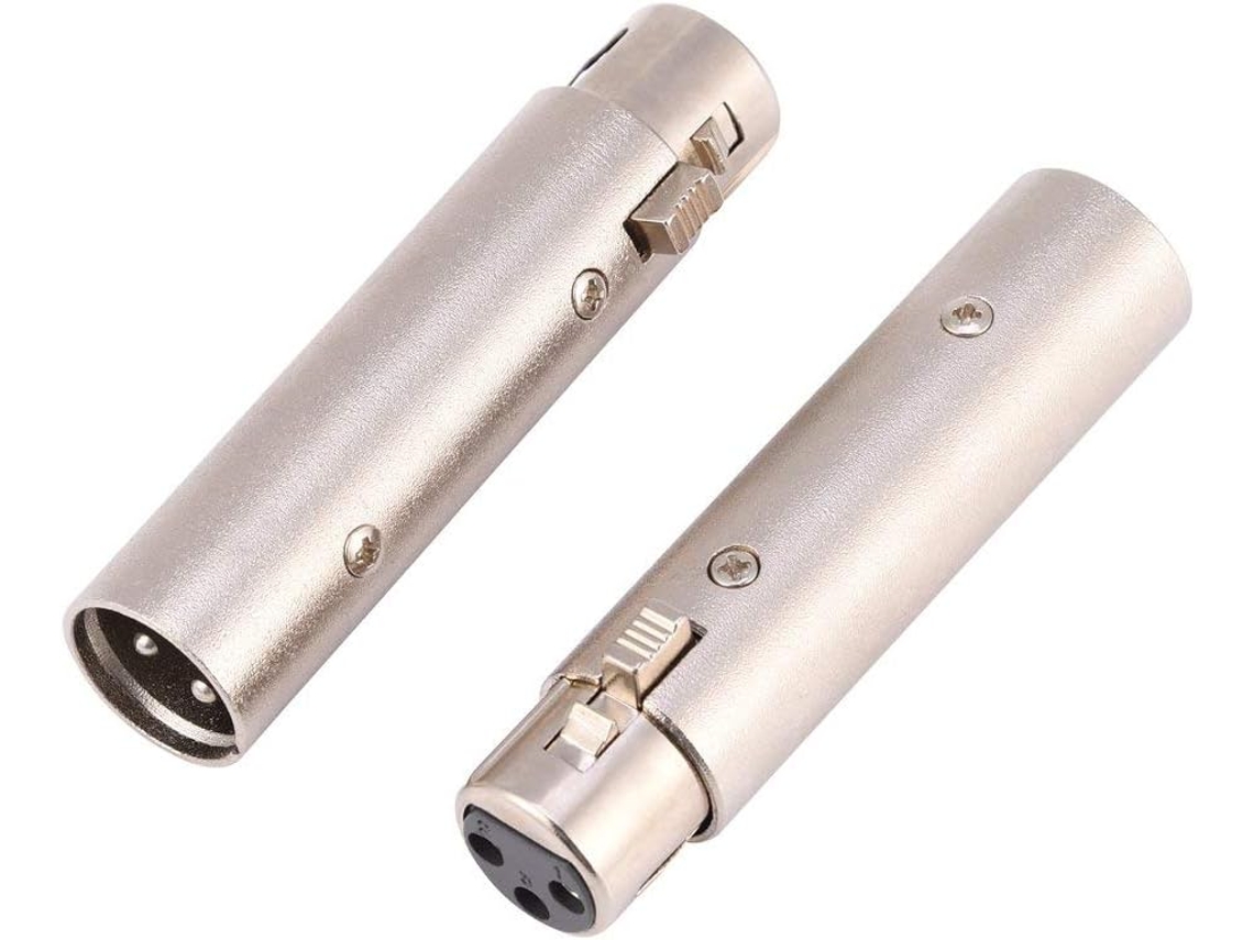 Conector Xlr Macho A Hembra, Adaptador De Extensión De Audio Para Micrófono. Adaptador Xlr Macho De 3 Pines A Xlr Hembra De 3 Pines Con Carcasa Robust