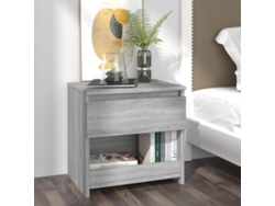 Mesa Cabeceira LOVELY HOME Mesinha 40X30X39 Cm Derivados de Madeira Cinzento Sonoma