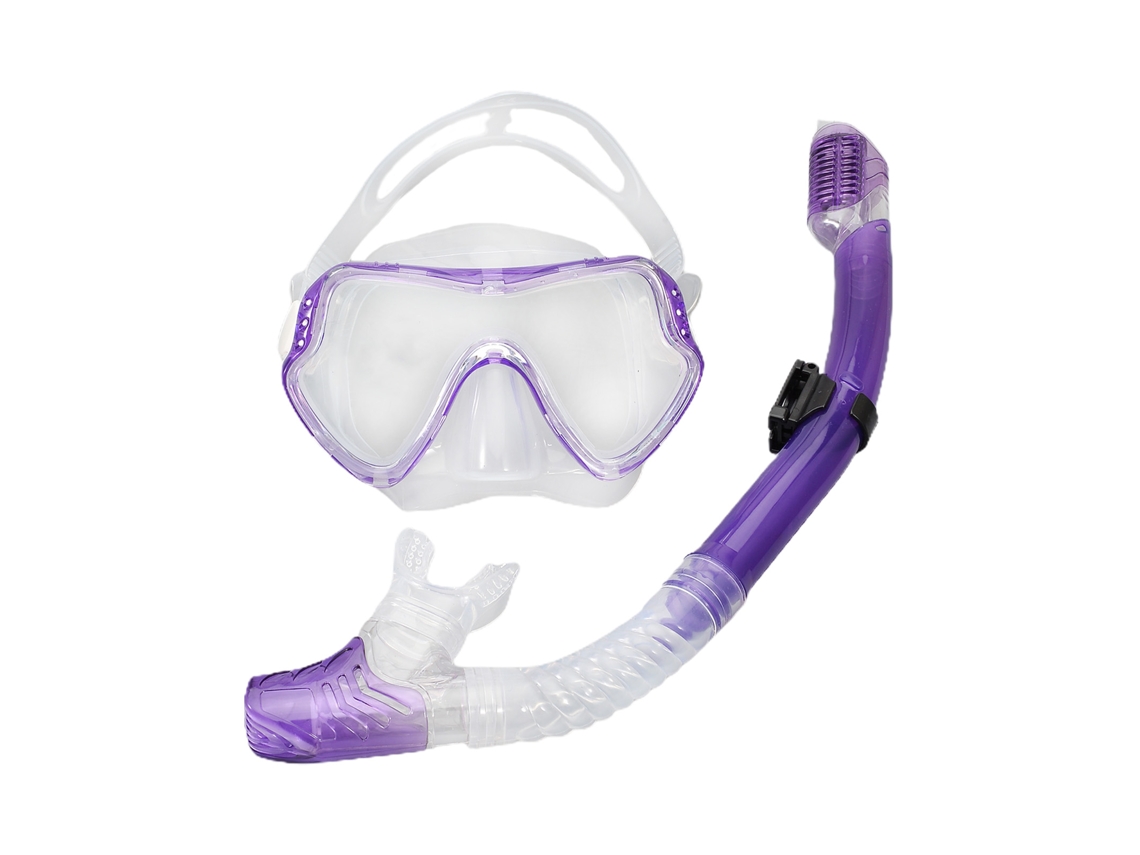 FNINIJEDE Equipamento De Mergulho Com Snorkel Para Adultos, Conjunto De Snorkel Para Adultos Com Máscara Panorâmica De Vidro Temperado Antivazamento E Antiembaç