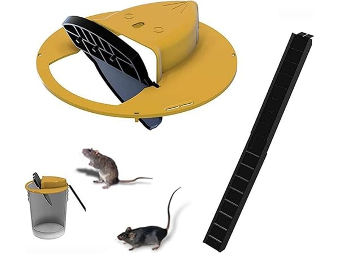 Trampa Para Ratones Plegable Con Tapa Automática, Función De Inclinación Y Reinicio Automático, Diseño Ergonómico, Para Uso Diario.