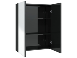 Maison Exclusive - Armario De Espejo De Baño Mdf Negro Brillante 60x15x75 Cm