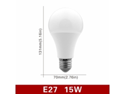 10 bombillas LED Mdug de 220 V (blanco frío, 15 W, casquillo E27)