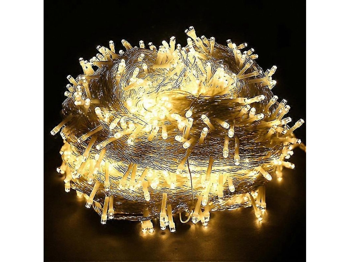 Guirnalda de luces LED para exteriores, blanco cálido, 30 m, 300 LED.