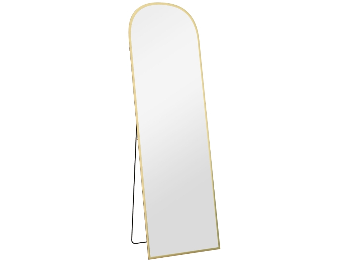 Espejo De Cuerpo Entero De Pie, 50 X 1,5 X 161,5 Cm, Color Oro Moderno.