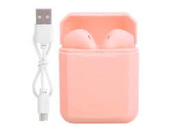 Fone de Ouvido Bluetooth Mali TWS Estéreo à Prova d'Água Rosa