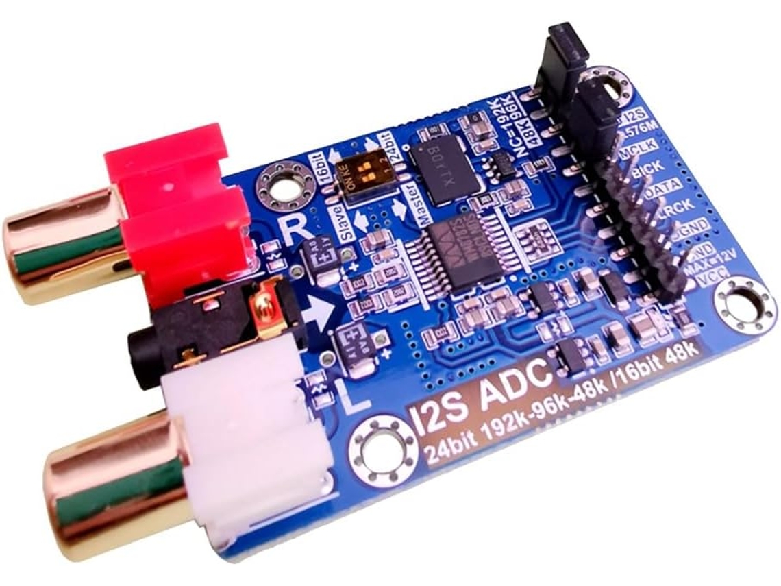 Módulo De Tarjeta De Adquisición De Audio I2s Adc, Captura Y Desarrollo, Modo Maestro/esclavo, 24 Bits, 192 Khz.