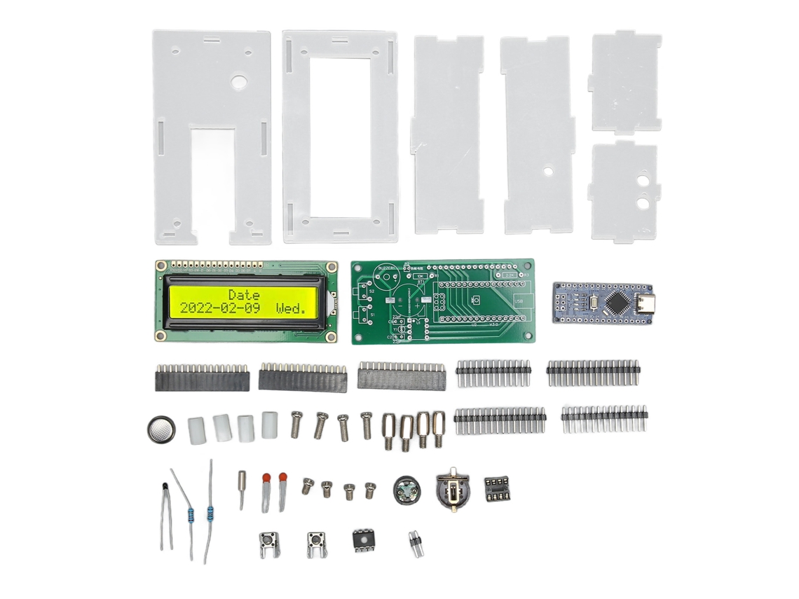 Kits De Reloj Digital Diy: Kit De Proyecto De Soldadura De Reloj Despertador Electrónico Lcd Para Aprendizaje