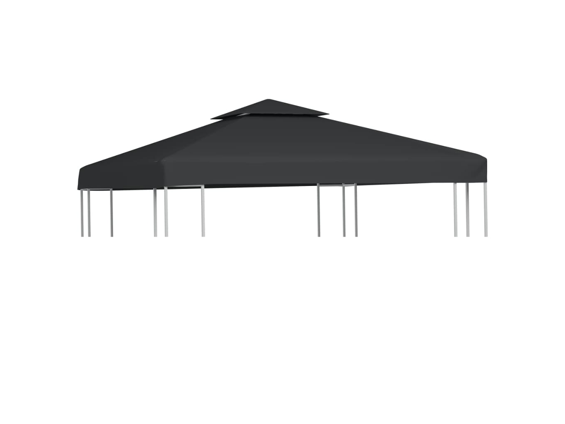 Cubierta De Repuesto De Cenador 310 G/m² Gris Oscuro 3x3 M