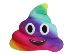 2026-cojín De Forma Caca Sonriente Arcoíris Rosa Amarillo Almohada Suave Peluche Decoración Juguete