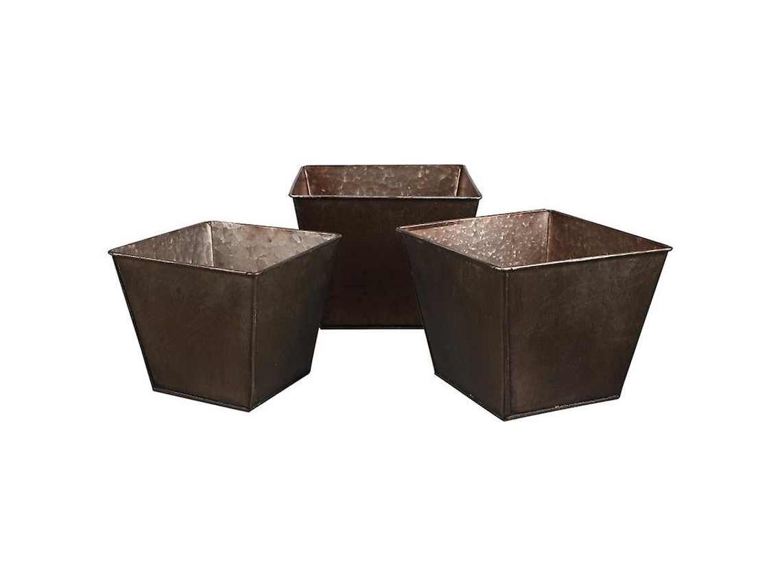3 piezas cubo de flores de hierro ALLINLESS