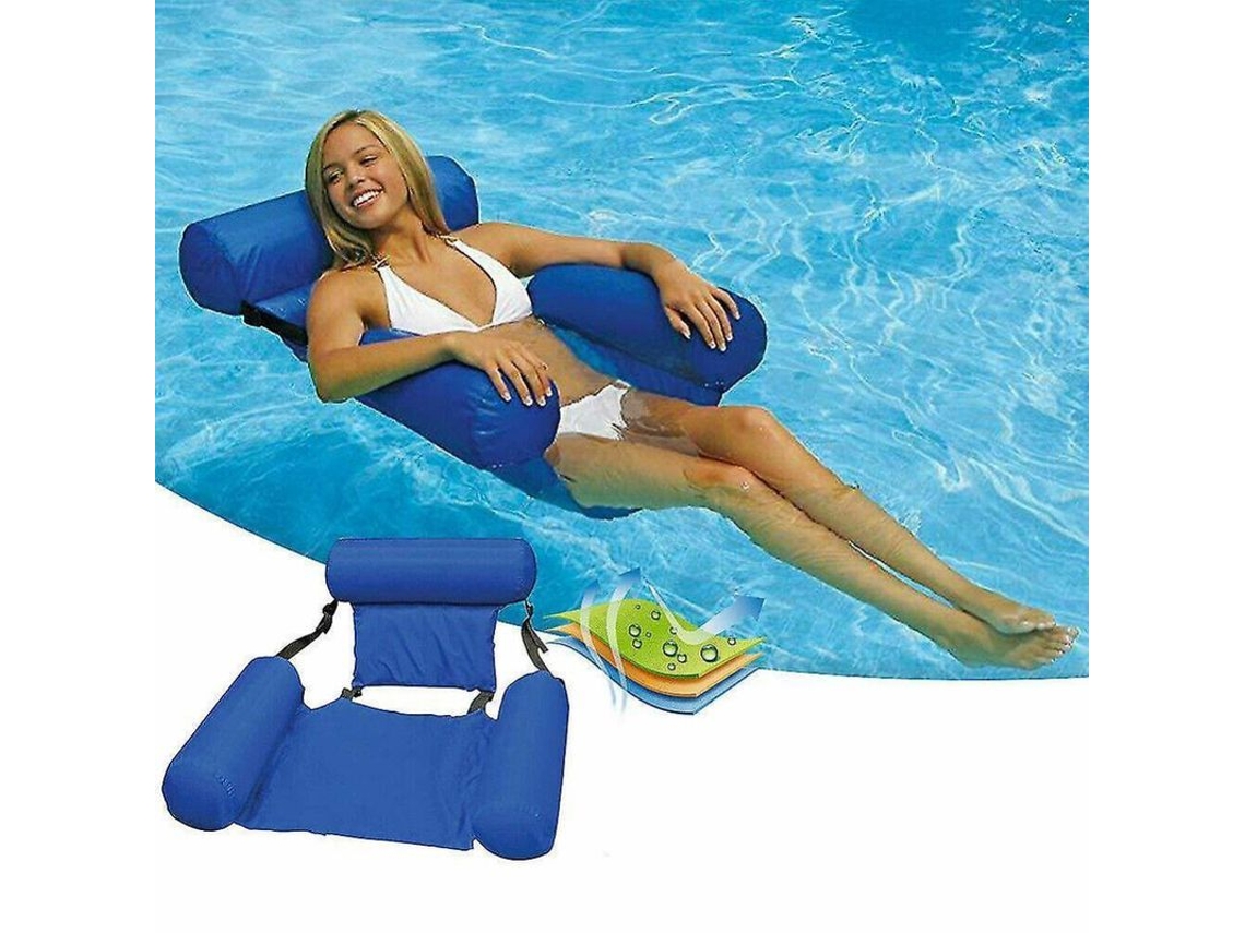 Tumbona Flotante Hinchable Juiblue Para Piscina: Cómoda Para Disfrutar Del Ocio Acuático.