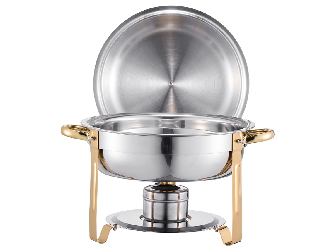 Juego de platos de buffet para bodas Succebuy, 4 piezas, 4,7 l, color dorado