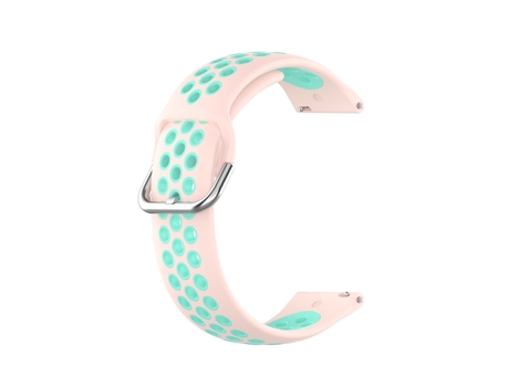 Correa de reloj inteligente para Amazfit GTS 2E 20 mm Correa de reloj deportivo transpirable perforada de silicona (rosa + pato de agua)