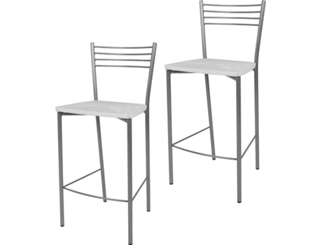 Conjunto de 2 Taburetes T M C S Elena SGMA150BI (Blanco - 93x42x43 cm - Acero)