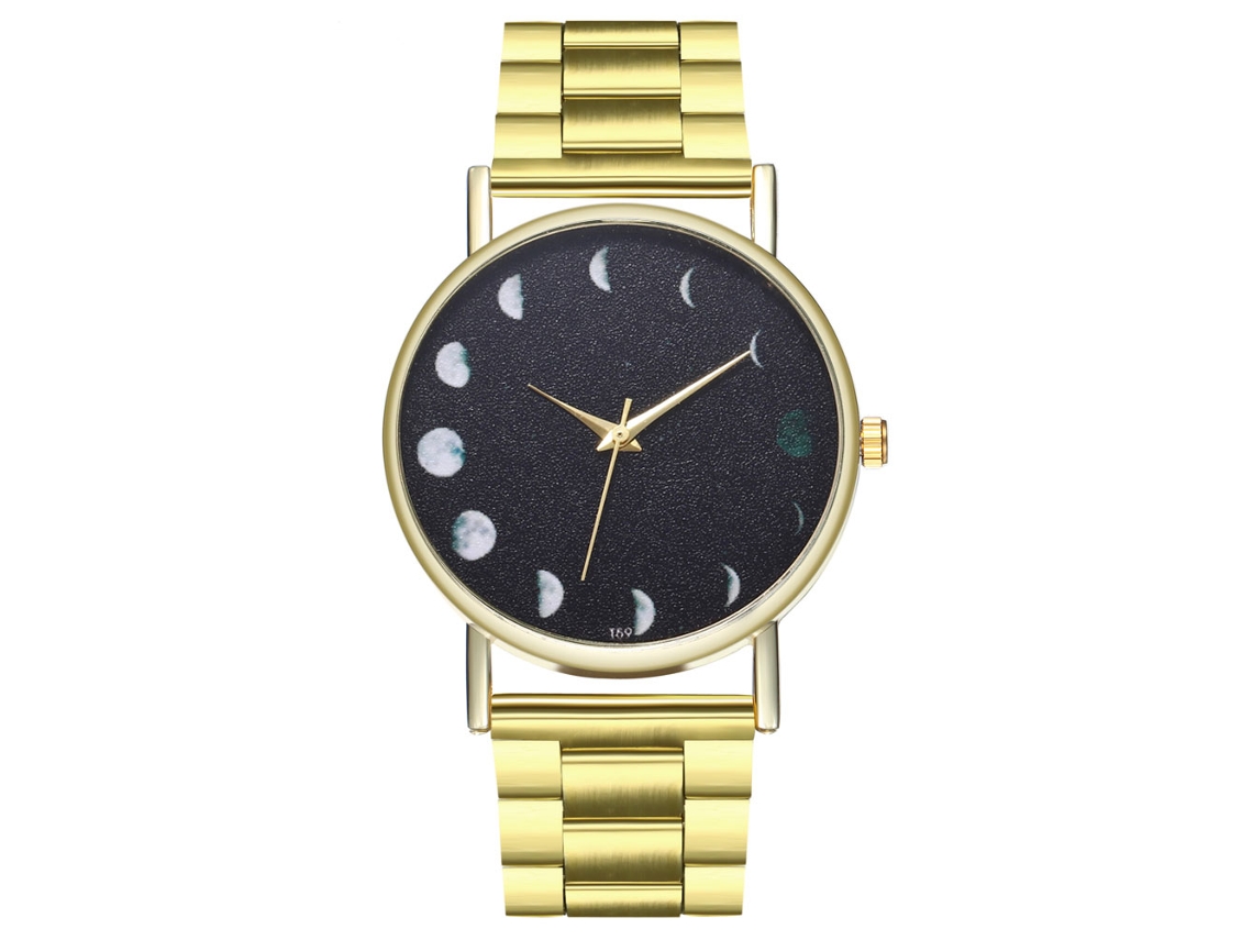 Reloj De Pulsera De Moda Para Mujer Con Brazalete De Acero Estándar, Cuarzo Eclipse, Estilo Casual.