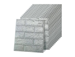 Adhesivo Decorativo De Pared De Ladrillo Negro Y Gris, Autoadhesivo, Impermeable, Xpe, 12 Unidades.