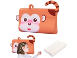 Almofada Infantil Ice Silk, Travesseiro Ergonômico De Espuma Viscoelástica Com Capa Removível 50x30cm/macaco Gertiz