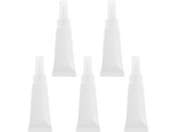 Lot De 5 Tubes Souples Vides 10 Ml Avec Large Ouverture Mini Frascos Transparents Recargables