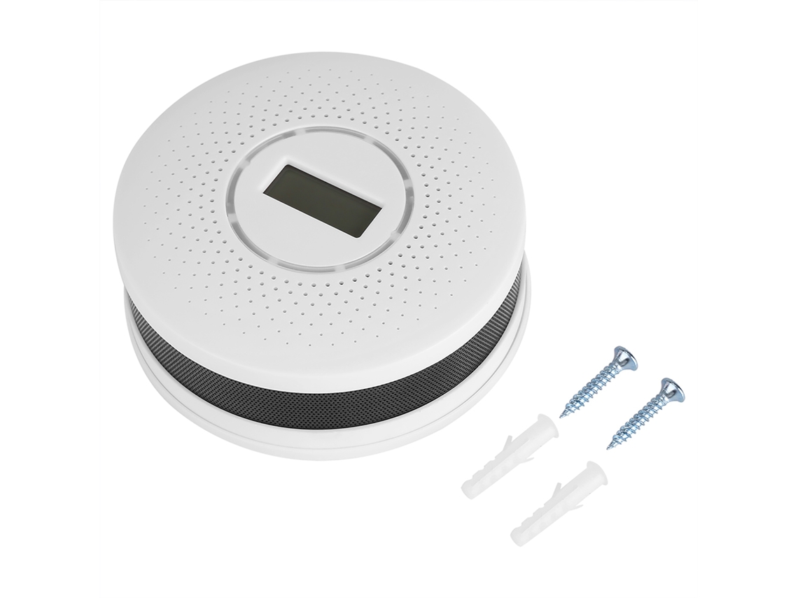 Detector De Monóxido De Carbono Y Humo Con Alarma Sonora Y Led Digital Para Seguridad Contra Incendios.