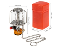 Lámpara De Gas Portátil Para Camping Con Encendido Piezoeléctrico Y Mini Linterna De Tienda De Campaña De 3 Mechas.