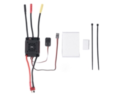 Esc Sin Escobillas De 45 A Para Coche Rc A Escala 1/10, Sensor Impermeable, Ajustable Con Cubiertas Protectoras, Enchufe Rojo.