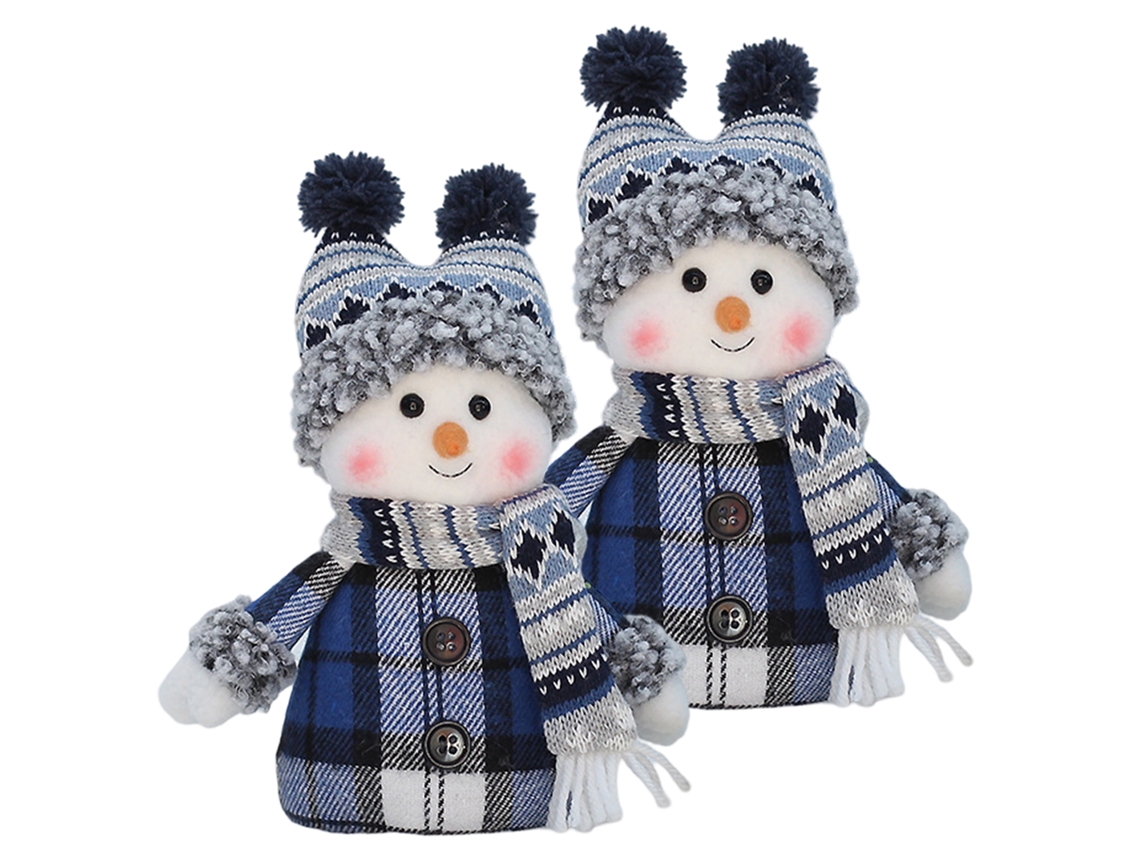 Muñeco de nieve de peluche, decoración navideña hecha a mano TRUYUETY