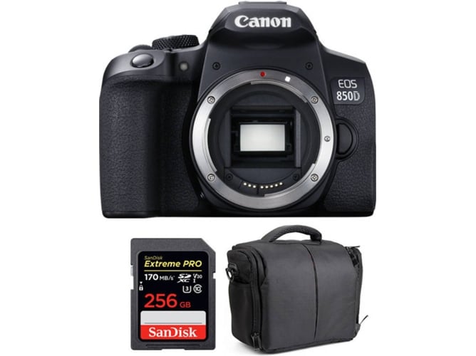 Kit Cámara Réflex CANON EOS 850D + SanDisk 256GB + Bolsa