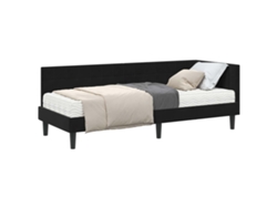 Maison Exclusive - Estructura De Cama Esquina Con Colchón 2 Pcs Negro Terciopelo