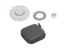 Juguete deslizante de monedas con engranaje redondo de metal Walshlxq, acero inoxidable, agarre giratorio para los dedos, reduce el estrés, plateado