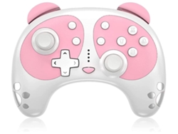 Mando Inalámbrico Panda Controller con Switch Lite/Pc/Switch Oled Mando Inalámbrico con Turbo/Dual Vibración/Nfc Wake-Up Rosa YIZHOOD