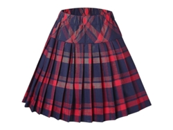 Falda Plisada De Tartán Para Mujer Con Cintura Elástica, Tallas S-2xl. Falda Corta Para Uniforme Escolar.