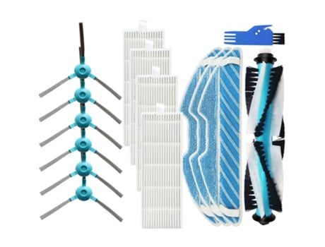 Kit de cepillos laterales con filtro HEPA para Robot aspirador Cecotec 1290 Conga 1390, cepillo de rodillo principal, paño de mopa, accesorios de t...