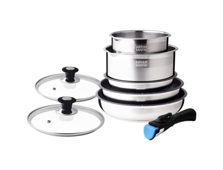Batería de cocina de 8 piezas - Acero inoxidable ARTHUR MARTIN
