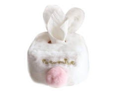 2026-32766-tapa De Caja De Papel Higiénico De Conejo Plush Para Oficina Hogar Coche Color Blanco 13x13cm